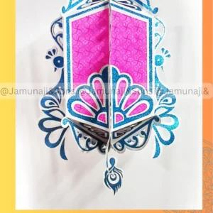 4 side peacock shine 1 foldable paper diwali kandil
